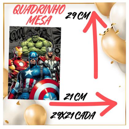 Imagem de Kit só um bolinho decoração Vingadores Heróis Aniversário festa em casa banner, topo bolo - 50 Peças