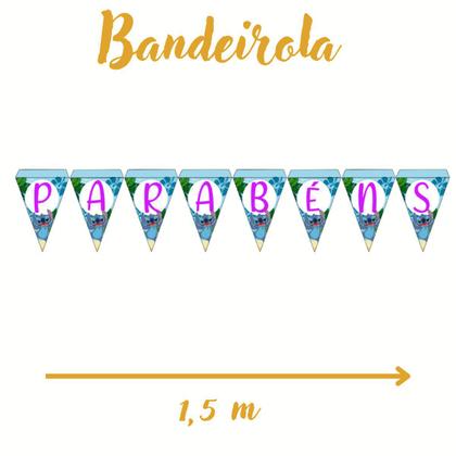 Imagem de Kit só um bolinho festa em casa monta facil Stitch Ohana decoração aniversário