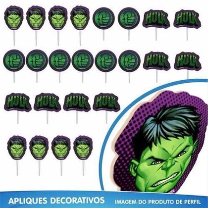 Imagem de Kit Só Um Bolinho Festa Facil Hulk Decoração Painel Mesa