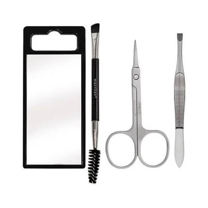 Imagem de Kit Sobrancelhas Perfeitas Tesoura Pinça Espelho Pincel