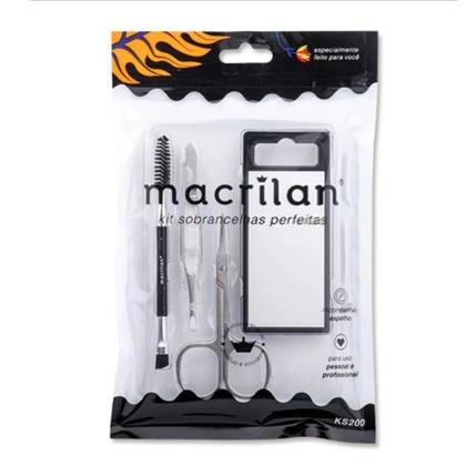 Imagem de Kit Sobrancelhas Perfeitas Tesoura Pinça Espelho Pincel