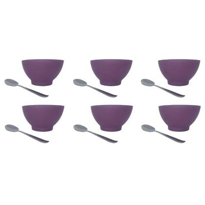 Imagem de Kit Sobremesa Brinox Coza 12 Peças Roxo Purpura - 99388/4466