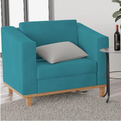 Imagem de Kit Sofá 2 Lugares e 2 Poltronas Europa Suede Amarena Móveis