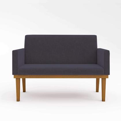 Imagem de Kit Sofá 2 lugares + Poltrona com base Suede Sala de Estar