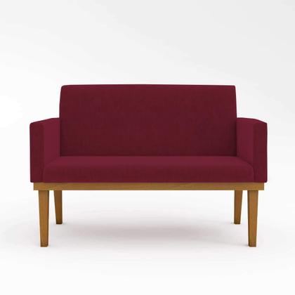 Imagem de Kit Sofá 2 lugares + Poltrona com base Suede Sala de Estar