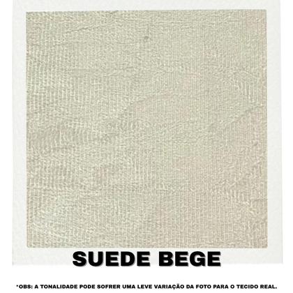 Imagem de Kit Sofá 3 Lugares e 2 Poltronas Beny Recepção Sala de Estar Suede Bege