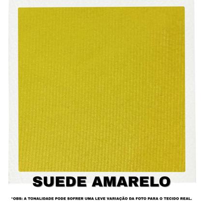 Imagem de Kit Sofá 3 Lugares e 2 Poltronas Beny Recepção Sala Estar Suede Amarelo