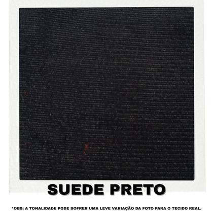 Imagem de Kit Sofá 3 Lugares e 2 Poltronas Beny Recepção Sala Estar Suede Preto