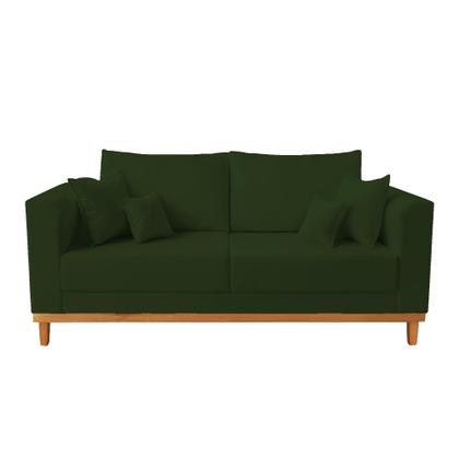 Imagem de Kit Sofá 3 Lugares e 2 Poltronas Beny Recepção Sala Estar Suede Verde