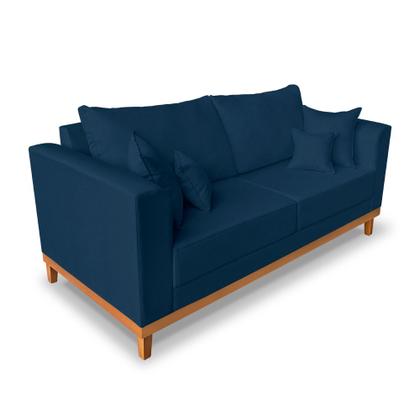 Imagem de Kit Sofá 3 Lugares e 2 Poltronas Beny Viena Linho Azul
