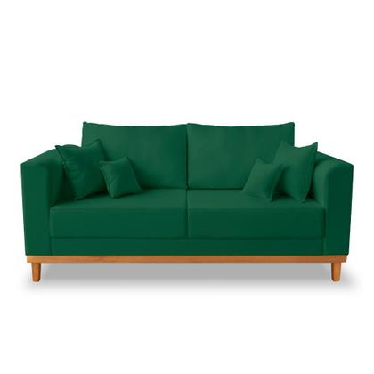 Imagem de Kit Sofá 3 Lugares e 2 Poltronas Beny Viena Suede Verde