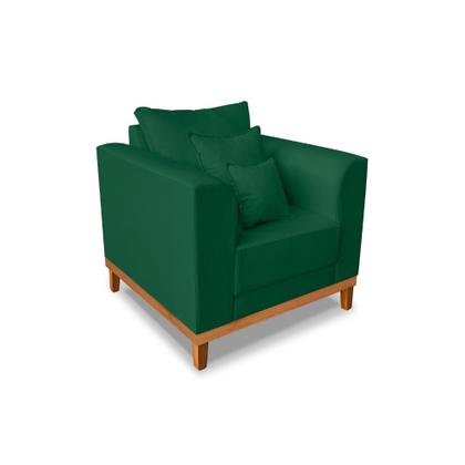 Imagem de Kit Sofá 3 Lugares e 2 Poltronas Beny Viena Suede Verde