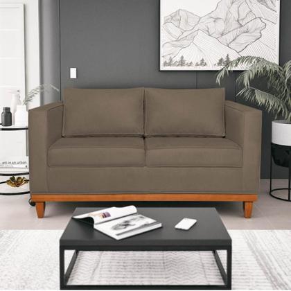 Imagem de Kit Sofá 3 Lugares e 2 Poltronas Europa 180 cm Estilo Conforto e Elegância Suede Marrom - Amarena Móveis