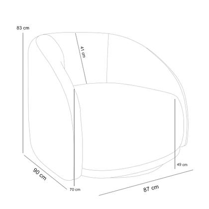Imagem de Kit Sofá 4 Lugares Eron 240cm Com Poltrona Giratória Angelina M03 material sintético Whisky - Lyam Decor