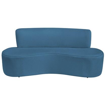 Imagem de Kit Sofá Curvo Amsterdã 160cm e 2 Poltronas Luiza Max Linho