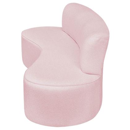 Imagem de Kit Sofá Curvo Amsterdã 160cm e Poltrona Luiza Max Suede