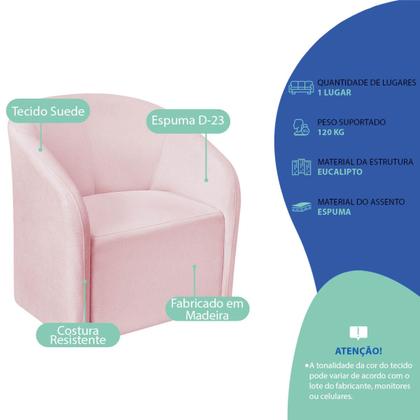 Imagem de Kit Sofá Curvo Amsterdã 160cm e Poltrona Luiza Max Suede