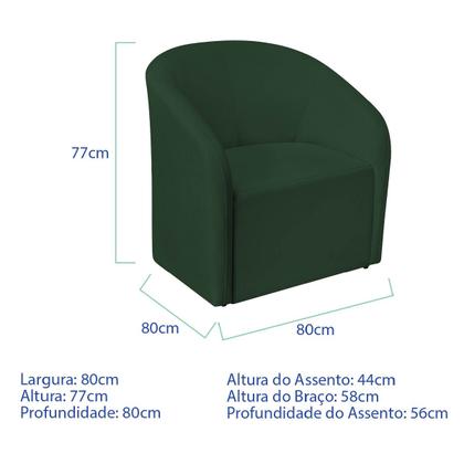 Imagem de Kit Sofá Curvo Amsterdã 160cm e Poltrona Luiza Max Suede