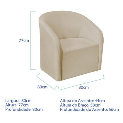Imagem de Kit Sofá Curvo Amsterdã 180cm e Poltrona Luiza Max Suede
