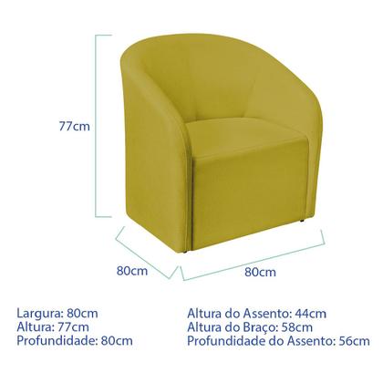 Imagem de Kit Sofá Curvo Amsterdã 180cm e Poltrona Luiza Max Suede