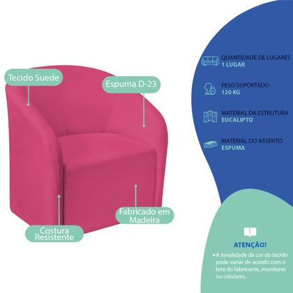 Imagem de Kit Sofá Curvo Amsterdã 180cm e Poltrona Luiza Max Suede