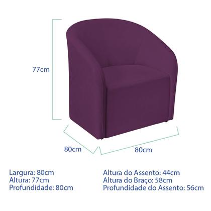 Imagem de Kit Sofá Curvo Amsterdã 180cm e Poltrona Luiza Max Suede