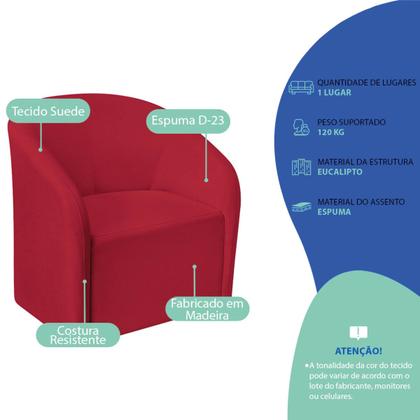 Imagem de Kit Sofá Curvo Amsterdã 180cm e Poltrona Luiza Max Suede