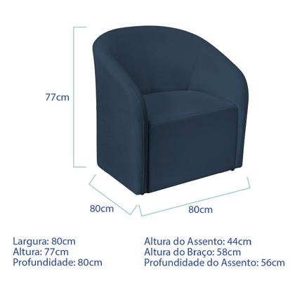 Imagem de Kit Sofá Curvo Amsterdã 180cm e Poltrona Luiza Max Suede