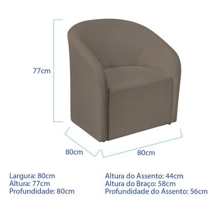 Imagem de Kit Sofá Curvo Amsterdã 180cm e Poltrona Luiza Max Suede
