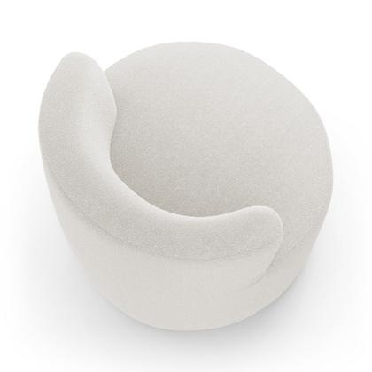 Imagem de Kit Sofá e 02 Poltronas Orgânicas Living Bob com Almofadas Bouclê Off White - Desk Design