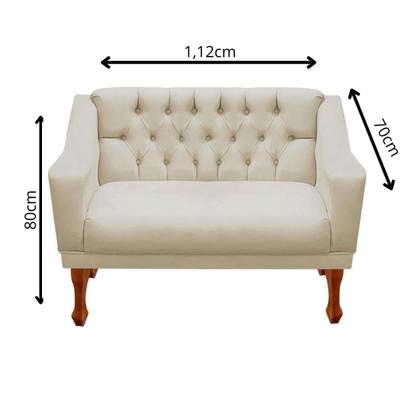 Imagem de Kit Sofá Namoradeira 2 Lugares Grécia + 1 Poltrona  Conforto, Design Moderno e Qualidade para Sala de Estar - Dritex