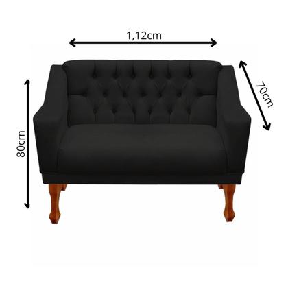 Imagem de Kit Sofá Namoradeira 2 Lugares Grécia + 1 Poltrona  Conforto, Design Moderno e Qualidade para Sala de Estar - Dritex