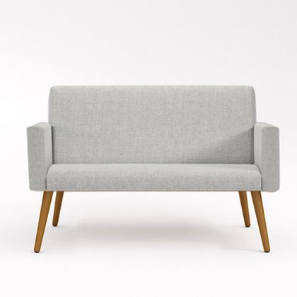 Imagem de Kit Sofá Namoradeira + 2 Poltronas Decorativas Tecido Linho