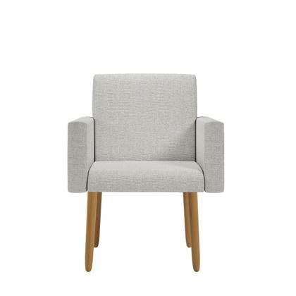 Imagem de Kit Sofá Namoradeira + 2 Poltronas Decorativas Tecido Linho