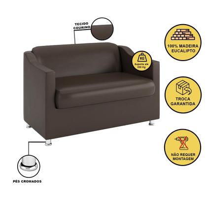 Imagem de KIT Sofá Namoradeira Tilla + 2 Poltronas Sala Recepção