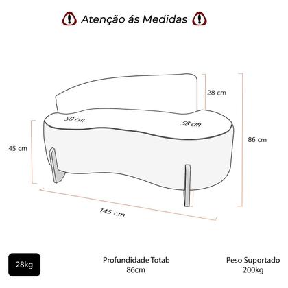 Imagem de Kit Sofá Orgânico Feijão Com Poltrona Pé De Madeira Bouclé Minimalista