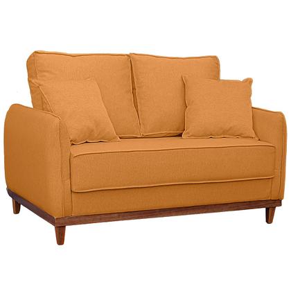 Imagem de Kit Sofa Sena 2 e 3  Lugares Base de Madeira para Sala Hotel Linho Terra Cota