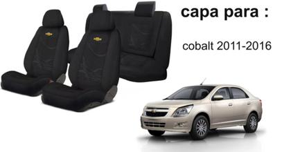 Imagem de Kit Sofisticado Capas Tecido Cobalt 2011+2016 + Capa Volante + Chaveiro GM