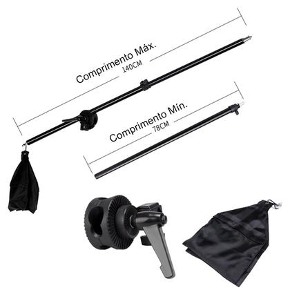 Imagem de Kit Softbox 50x70cm Greika Com Lâmpada 150w + Tripé Girafa