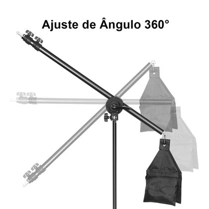 Imagem de Kit Softbox 50x70cm Greika Com Lâmpada 150w + Tripé Girafa