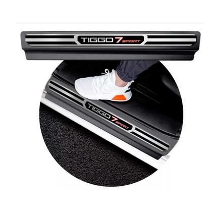 Imagem de Kit Soleira Aço Escovado NP - Protetor Premium 7X Sport