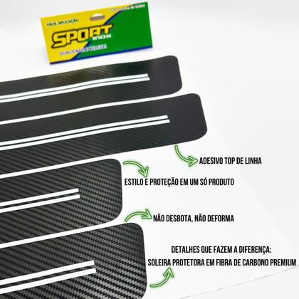 Imagem de Kit Soleira de Porta Para Polo Fibra de Carbono Protetora