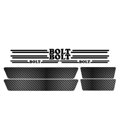 Imagem de Kit Soleira Protetora Porta Premium Black Carbono - Bolt