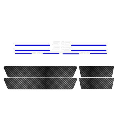 Imagem de Kit Soleira Protetora Porta Premium Blue Carbono - S10