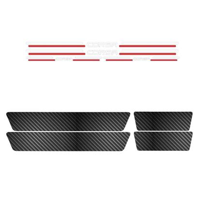 Imagem de Kit Soleira Protetora Porta Premium Red Carbono - Corsa