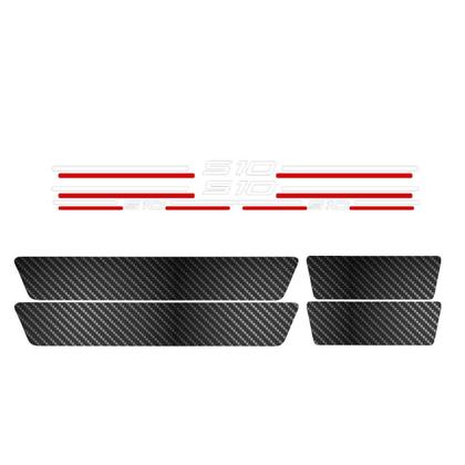 Imagem de Kit Soleira Protetora Porta Premium Red Carbono - S10