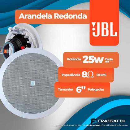 Imagem de Kit Som Ambiente Bluetooth Area Gourmet Conexão Optical Tv Spotify + 4 Arandelas Embutir Jbl