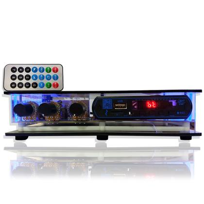 Imagem de Kit Som Ambiente Módulo Amplificador + 4 Caixa Acústica Pc