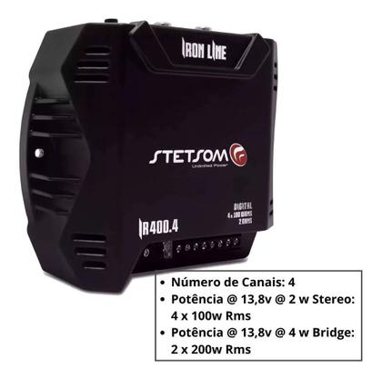 Imagem de Kit Som Automotivo 4 Alto Falantes Carro Jbl 6 Pol + 5 Pol + Amplificador Stetsom