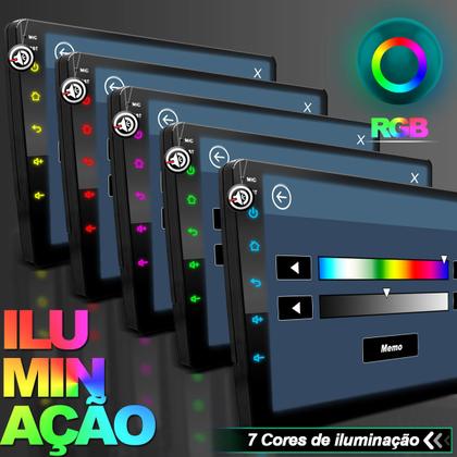 Imagem de Kit Som Carro Central Multimidia Universal 9 Polegadas 2 Din Com Carplay Android Auto Espelhamento Usb Bluetooth + Câmera de ré